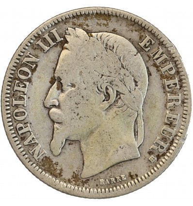 2 Francs Napoléon III Tête Laurée
