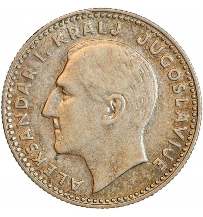 10 Dinars Alexandre Ier Yougoslavie Argent