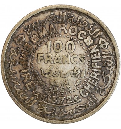 100 Francs Mohammed V - Maroc Argent