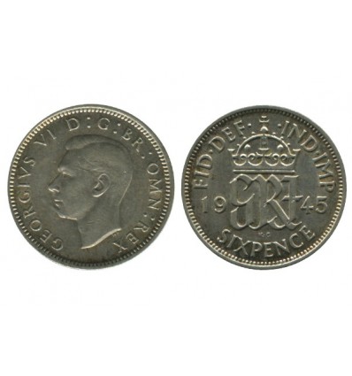 6 Pence Georges VI Grande Bretagne Argent - Grande Bretagne