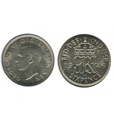 6 Pence Georges VI Grande Bretagne Argent - Grande Bretagne