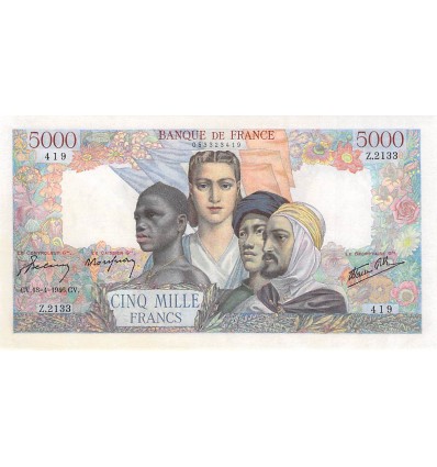5000 Francs Empire Français - France 1946