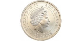 50 Cents Elisabeth II - Australie Argent