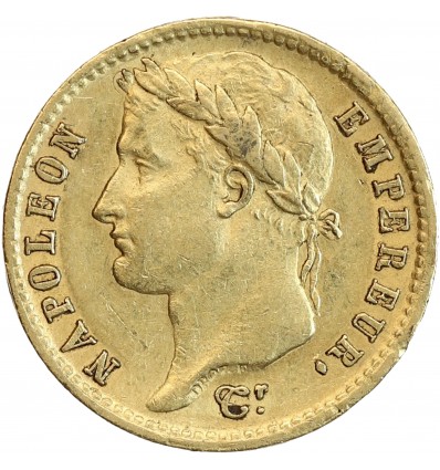 20 Francs Napoléon Ier Tête Laurée Revers Empire