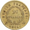 20 Francs Napoléon Ier Tête Laurée Revers Empire