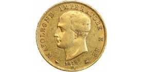 40 Lires Napoléon Impérator Tranche en Creux - Italie Occupation Française