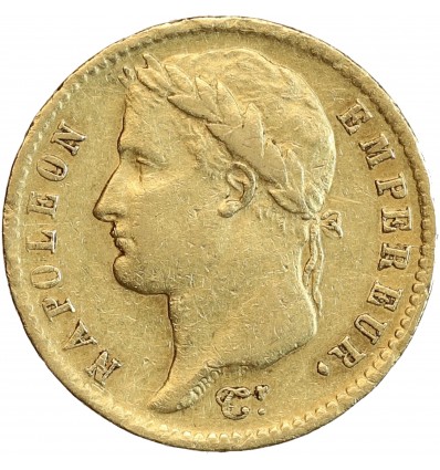 20 Francs Napoléon Ier Tête Laurée Revers Empire
