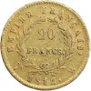 20 Francs Napoléon Ier Tête Laurée Revers Empire
