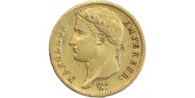 20 Francs Napoléon Ier Tête Laurée Revers Empire