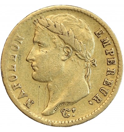 20 Francs Napoléon Ier Tête Laurée Revers Empire