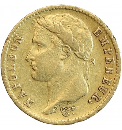 20 Francs Napoléon Ier Tête Laurée Revers Empire