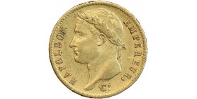 20 Francs Napoléon Ier Tête Laurée Revers Empire