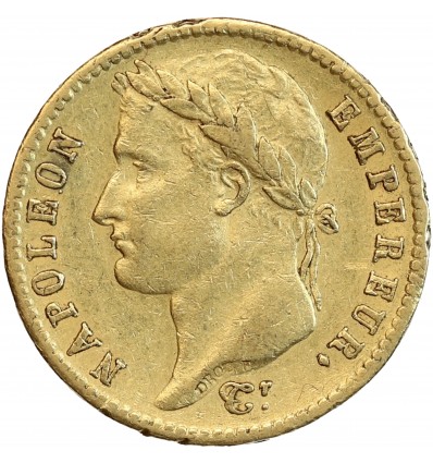 20 Francs Napoléon Ier Tête Laurée Revers Empire