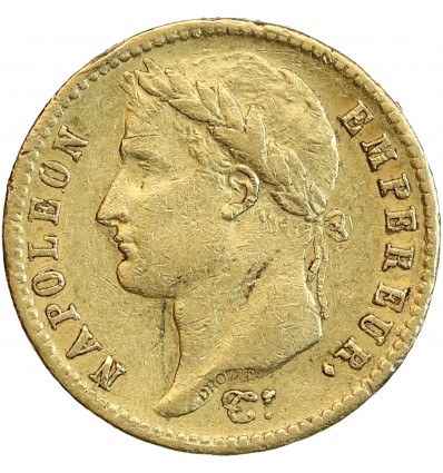 20 Francs Napoléon Ier Tête Laurée Revers Empire - Utrecht