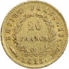 20 Francs Napoléon Ier Tête Laurée Revers Empire