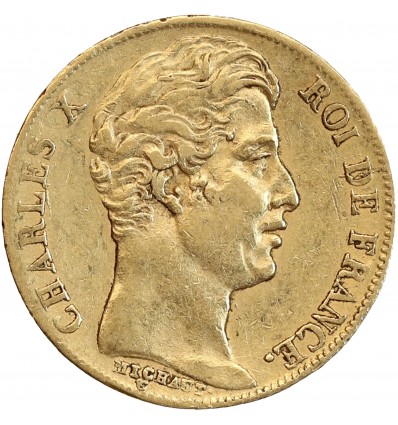 20 Francs Charles X Or Matrice du Revers à Quatre Feuilles et Demie