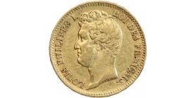 20 Francs Louis-Philippe Ier Tête Nue Tranche en Relief