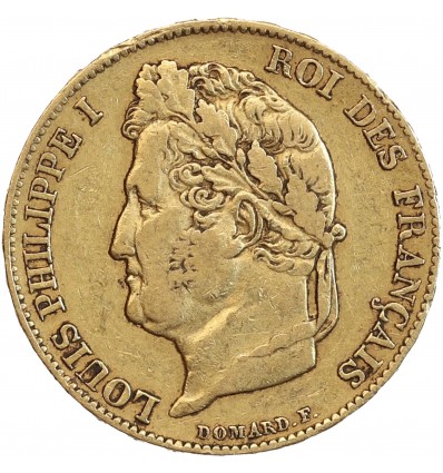 20 Francs en Or Louis-Philippe Ier Tête Laurée
