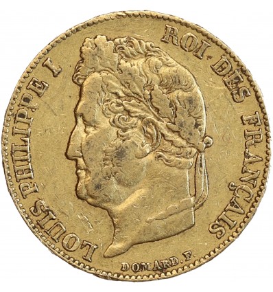 20 Francs Or Louis-Philippe Ier Tête Laurée
