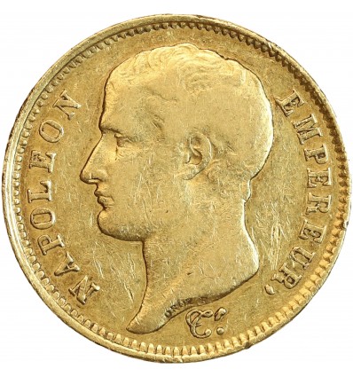 40 Francs Napoléon Ier Tête Nue Type Transitoire
