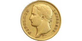 40 Francs Napoléon Ier Tête Laurée Revers République