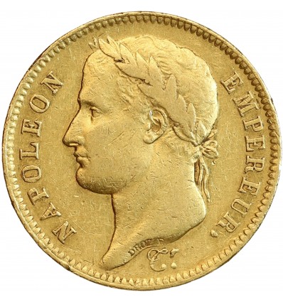 40 Francs Napoléon Ier Tête Laurée Revers République