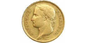 40 Francs Napoléon Ier Tête Laurée Revers République