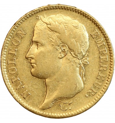40 Francs Napoléon Ier Tête Laurée Revers République