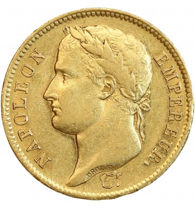 40 Francs Napoléon Ier Tête Laurée Revers République