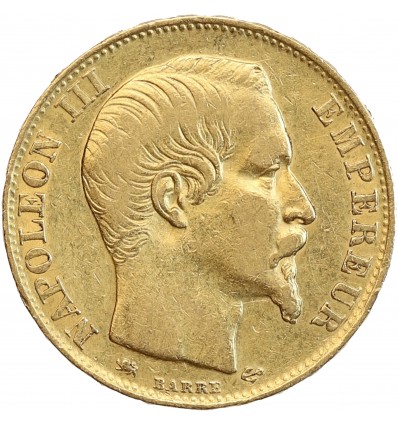 20 Francs Napoléon III Tête Nue