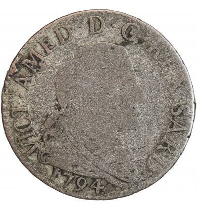 10 Soldi Victor Amédée III Italie Sardaigne Argent