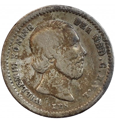 5 Cents Guillaume III Pays-Bas Argent