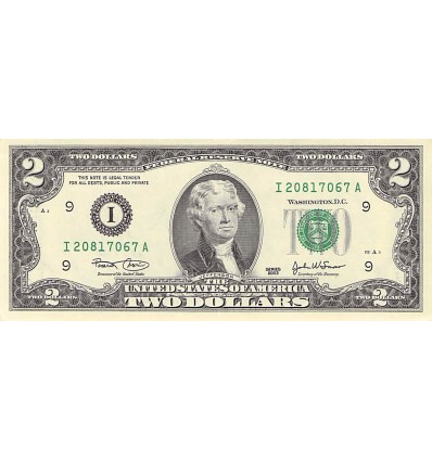 2 Dollars Etats-Unis 2013