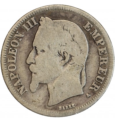 2 Francs Napoléon III Tête Laurée