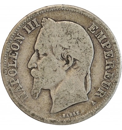2 Francs Napoléon III Tête Laurée