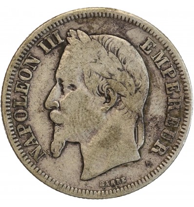 2 Francs Napoléon III Tête Laurée