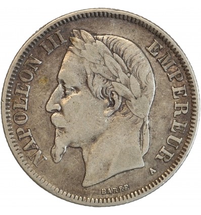 2 Francs Napoléon III Tête Laurée