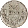 Avers : écu de Suède couronné

Revers : 25 / ÖRE entre deux rameaux