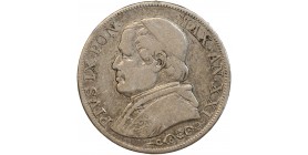 1 Lire Pie IX Buste Large Vatican Argent