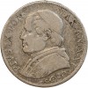 1 Lire Pie IX Buste Large Vatican Argent