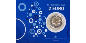 2 Euros Luxembourg 2025 B.U. Couleur - 25 Ans de Règne