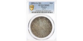 8 Réales Mexique Argent 1896 - PCGS MS62