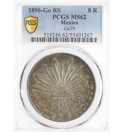 8 Réales Mexique Argent 1896 - PCGS MS62