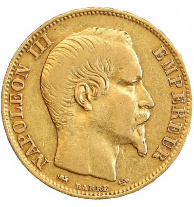 20 Francs Napoléon III Tête Nue