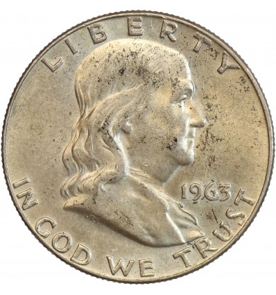 1/2 Dollar Franklin - Etats-Unis Argent 1963 D