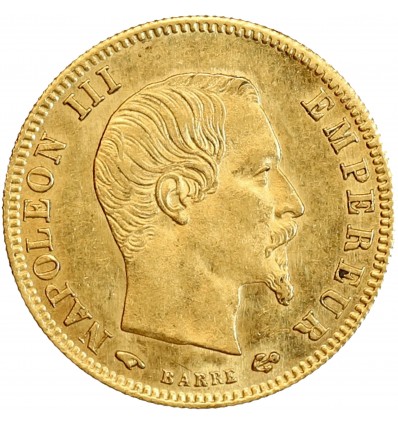 Avers : tête nue de Napoléon III à droite