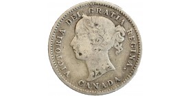 10 cents Victoria 1874- Canada Argent