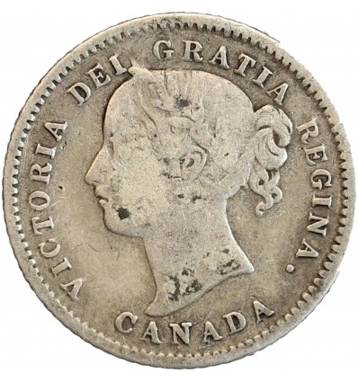 10 cents Victoria 1874- Canada Argent