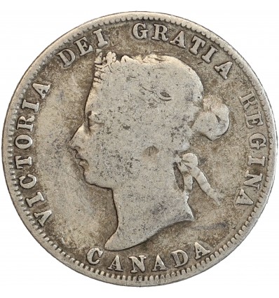 25 Cents Victoria 1872 H - Canada Argent