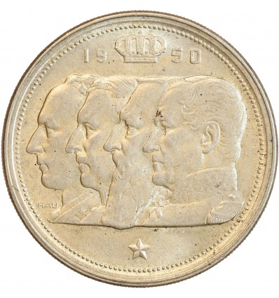 100 francs Prince Charles - type dynastie - Légende Française - Belgique Argent